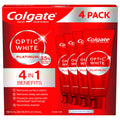 Colgate Optic White Platinum Toothpaste, 4.1 oz, 4-pack