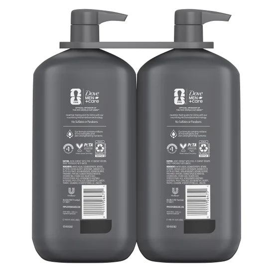 Dove Men +Care Body & Face Wash, 32 fl oz, 2-pack